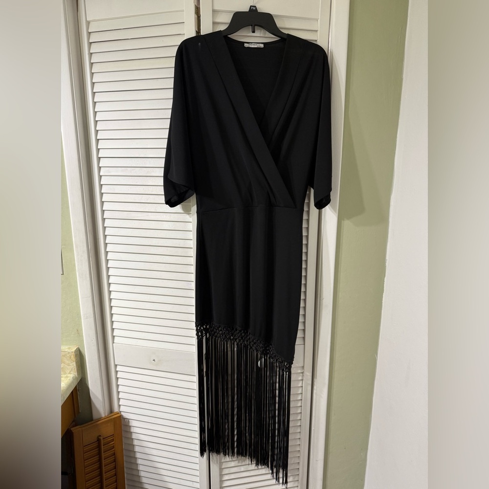 Zara black midi maxi dress